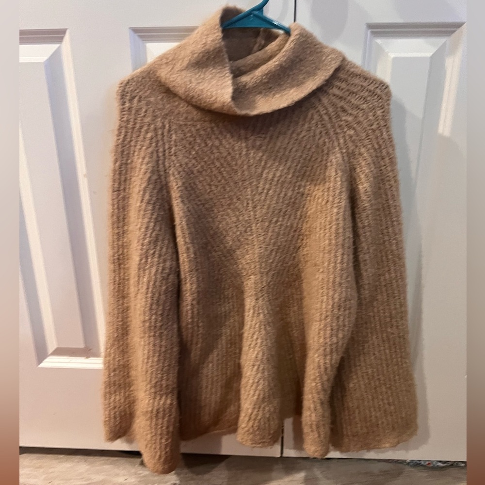 Theory Camel Hair Turtleneck Sweater
